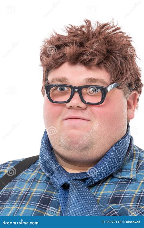 overweight obese young man stock photo image  isolated