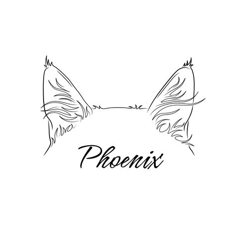 cat ears outline svg tattoo svg cat ear outline dog tattoo etsy canada