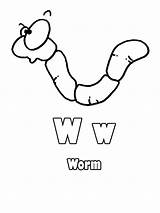Coloring Letters Animal Worms Pages Letter Animals Sheet Worm Cute Alphabet Printable Begin Print sketch template