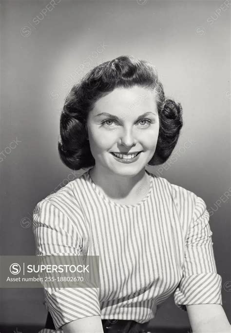 Vintage Photograph Portrait Of Young Woman Smiling Superstock