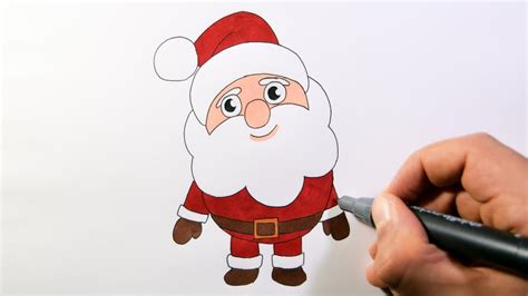 draw santa claus christmas pictures  kids youtube