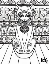 Egyptian Coloring Cat Bastet Pages Egypt Go Deviantart Baby Colouring Bast Ancient Print Colour Printable Adult Template Drawing Drawings Wiccan sketch template