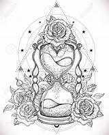 Hourglass Hand Rose 123rf Shutterstock sketch template