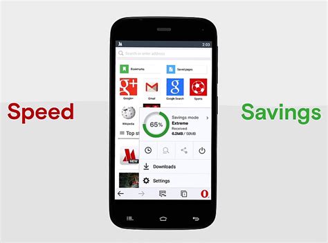 opera mini  android updated  data saving modes gearopencom