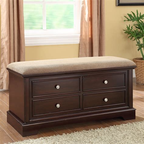 crown mark cedar chest  upholstered cedar accent bench   drawers dunk bright
