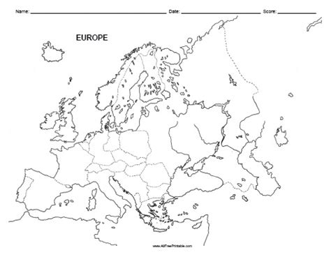 europe maps  printable