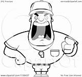 Coach Clipart Yelling Pointing Man Cartoon Tough Coloring Thoman Cory Outlined Vector Clip 2021 Clipartof sketch template