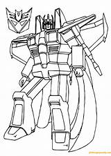 Coloring Pages Decepticon Star Transformers Scream Popular sketch template