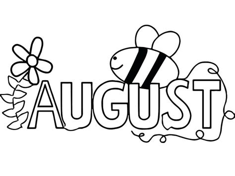 adorable august coloring page  printable coloring pages  kids