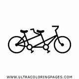 Tandem Bicicletta Colorare sketch template