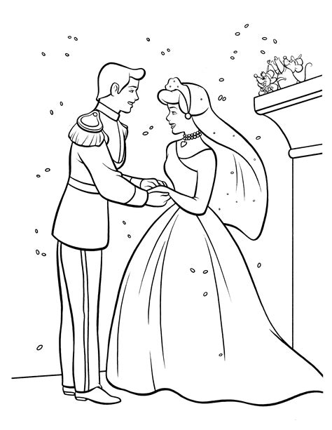 cinderella  prince charming coloring pages  getdrawings
