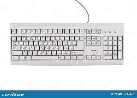 white classic computer keyboard stock image image