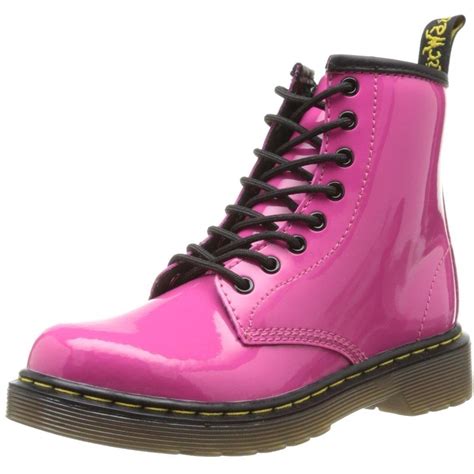 dr martens   hot pink patent ankle boots yakelo