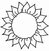 Sunflower Drawing Coloring Clipart Line Preschoolers Pages Flower Template Clip Head Drawings Cliparts Library Pattern Decoart Sunflowers Cute Easy Traceable sketch template