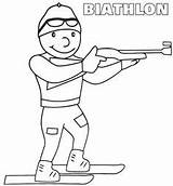 Coloring Olympics Winter Pages Olympic Biathlon Sheets sketch template