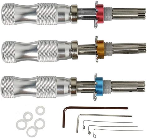 stainless steel tubular lock pick set impression tool professional