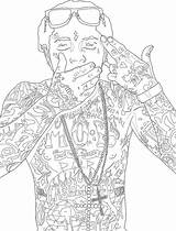 Step Tyga Coloring Pages Template sketch template