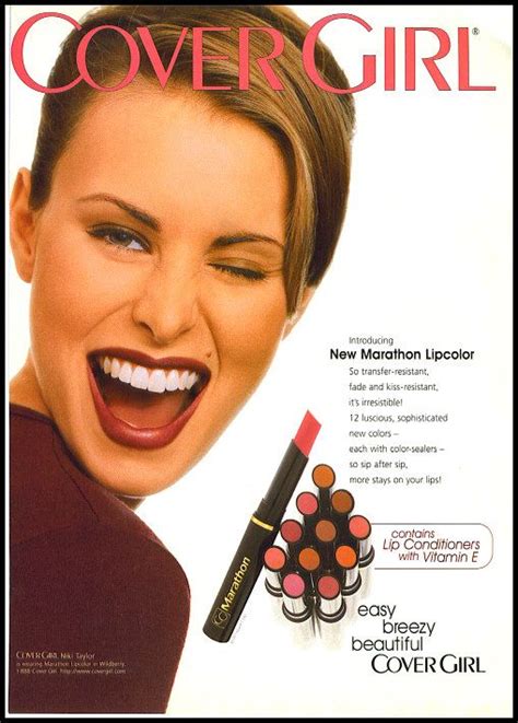 1990s glamour ad for cover girl nikki taylor 98 ebay