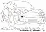 Mini Cooper Pages Coloring Template sketch template