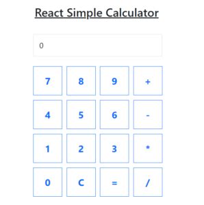 simple calculator  react js