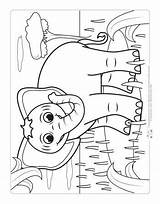 Coloring Pages Jungle Animals Safari Kids Elephant Animal Itsybitsyfun Zoo Choose Board sketch template
