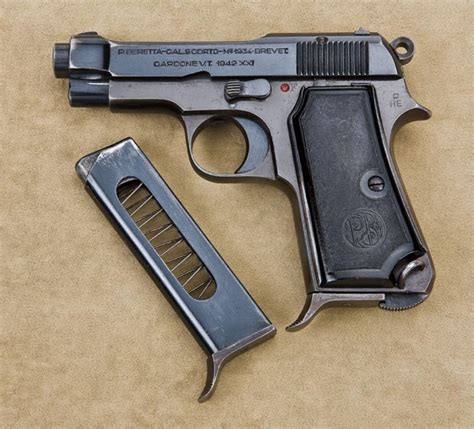 beretta model 1934 semi auto pistol 9mm cal 3 1 4” barrel blue