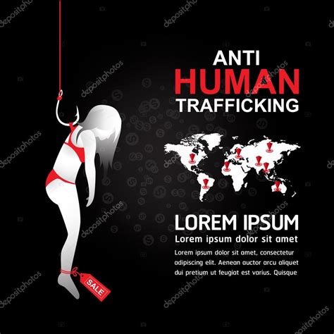 stop human trafficking vector concept human sale — stock