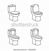 Toilet Doodle Bowl Seat Cute Choose Board Sketch Shutterstock Icon sketch template