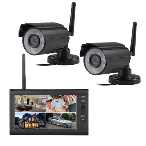 wireless monitor  ch quad dvr security cctv camera system digital wireless kit baby monitor