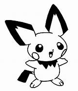 Pichu Coloring Pages Printable Color Cute Getcolorings Fine sketch template