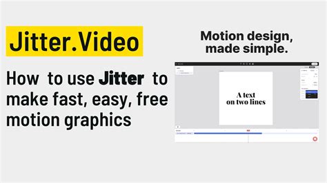 jitter  create  quick motion graphic youtube