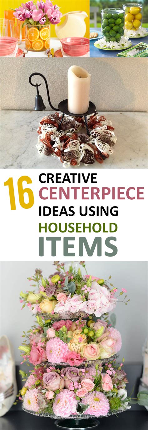 creative centerpiece ideas  household items