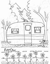 Camper Colouring Wohnwagen Caravan Campers Ausmalen Kleurplaten Trailers Pop Theguidetotowing sketch template