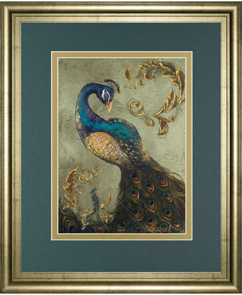 classy art peacock on sage by tiffany hakimipour framed print wall art