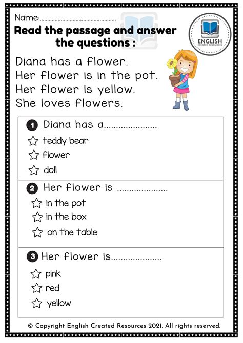 printable reading comprehension worksheets  preschoolers