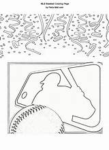 Coloring Pages Baseball Mlb Kids sketch template
