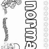 Norma Coloring Name Pages Girls Names Posters sketch template