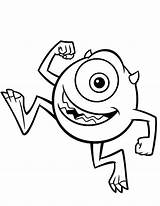 Coloring Inc Monsters Pages Mike Wazowski Characters Printable Happy Drawing Kids Baby Meet Color Print Colouring Cute Online Getdrawings Getcolorings sketch template