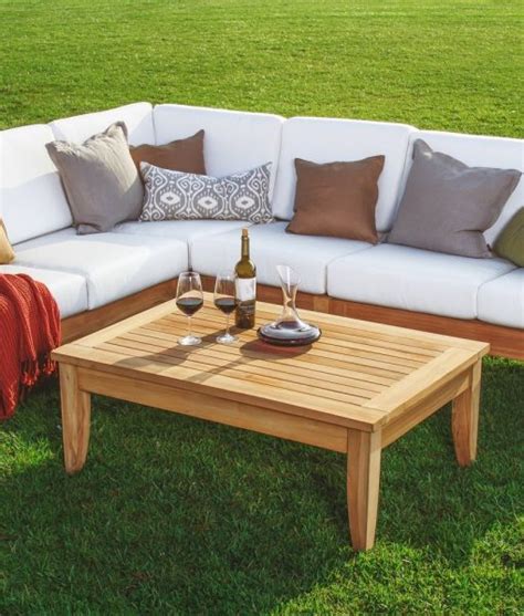 atnas grade  teak outdoor sectional sofa set beachfront