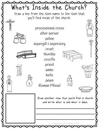 catholic church st grade printable worksheets color learning   read