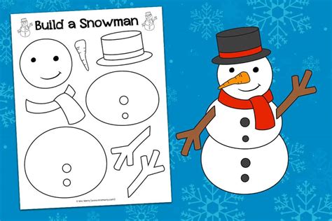 build  snowman  printable activity  merry