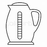 Kettle Template Coloring sketch template