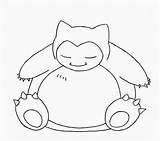 Snorlax Pokemon sketch template