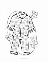 Pajamas Pajama Sleepover Coloringhome Pj Popular sketch template