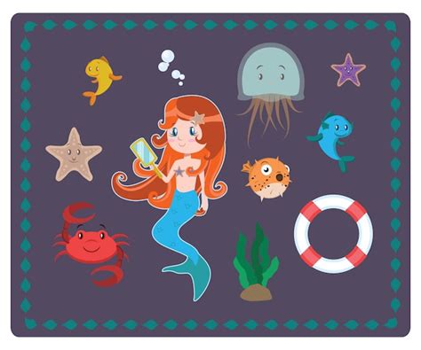 vector sea character collection