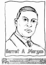 Morgan Coloring Pages History Traffic Light Garret Garrett Inventor African American Sheets Famous Inventors Month Kids Color Colouring Worksheets Americans sketch template