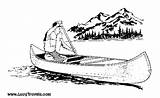 Canoe Coloring Pages Adult Clip Side Books Colouring Visit Woodburning sketch template