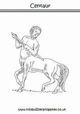 Greece Colouring Ancient Sheets Greek Coloring Centaur sketch template