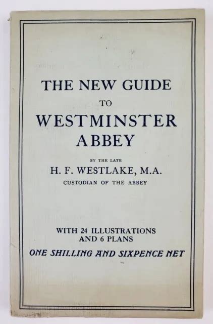 guide westminster abbey london uk vintage travel book map