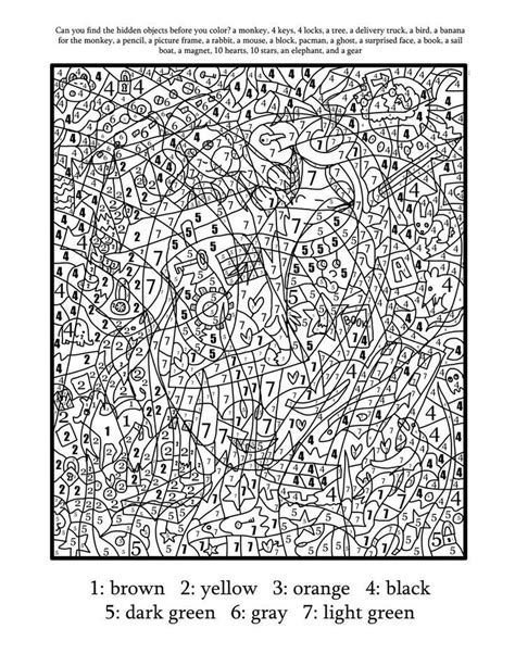 color  number sheets  adults coloring pages  kids